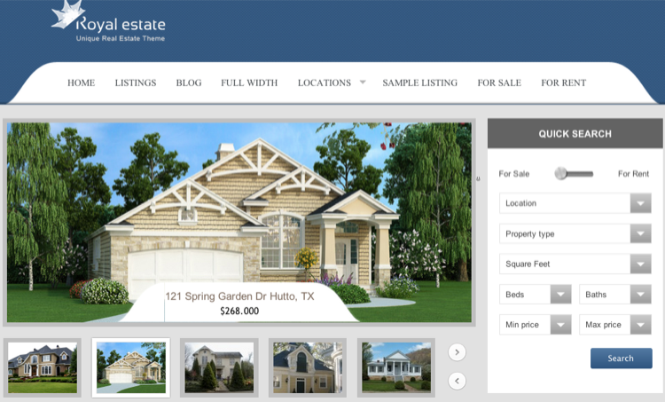 template-wordpress-agent-immobilier-royal-estate