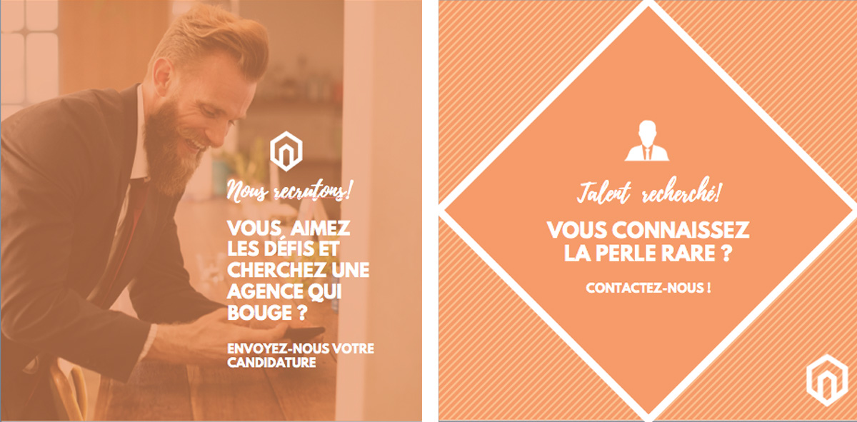 communication immobilier recrutement Facebook