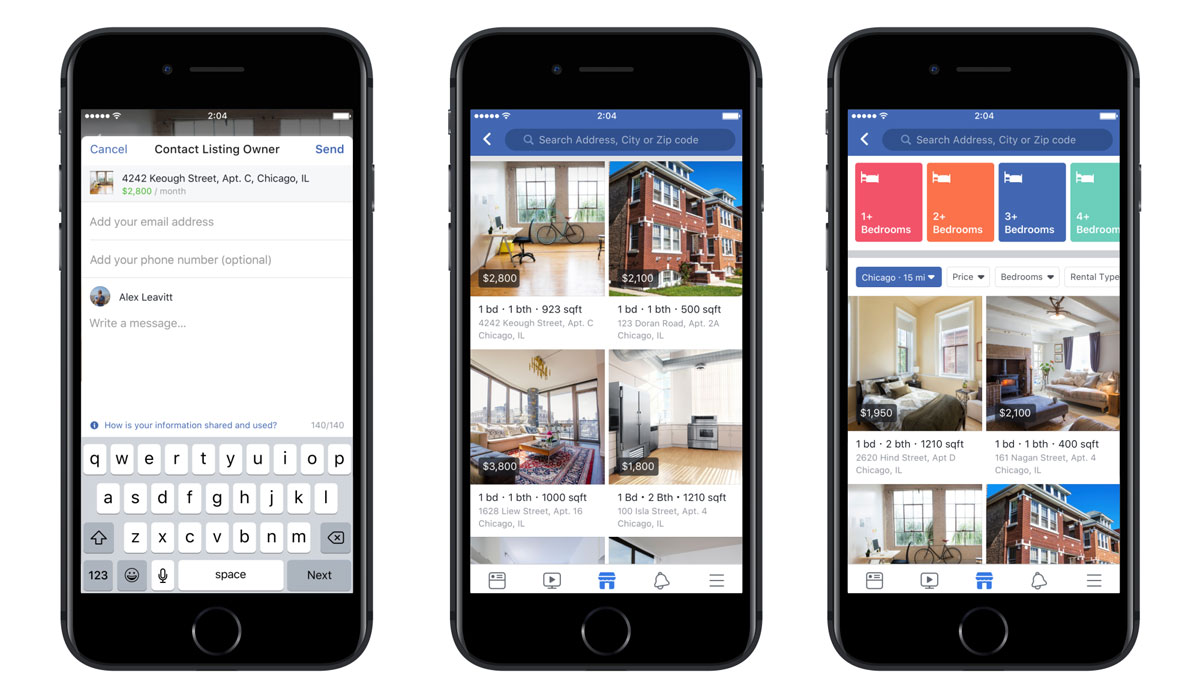 facebook immobilier : illustration de la marketplace