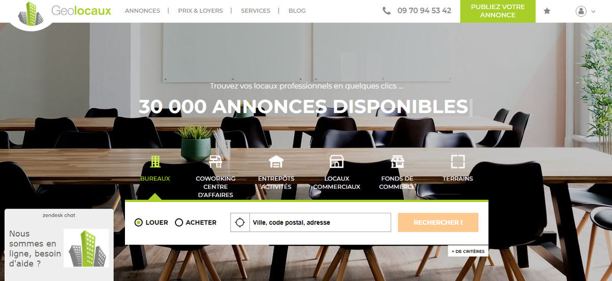 geolocaux - annonces pour l'immobilier d'entreprise