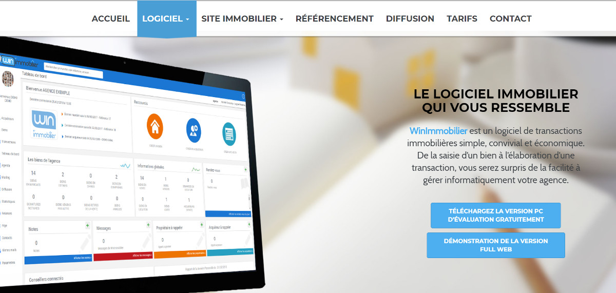 Winimmobilier Logiciel Transaction Immobilier Illustration Annuaire