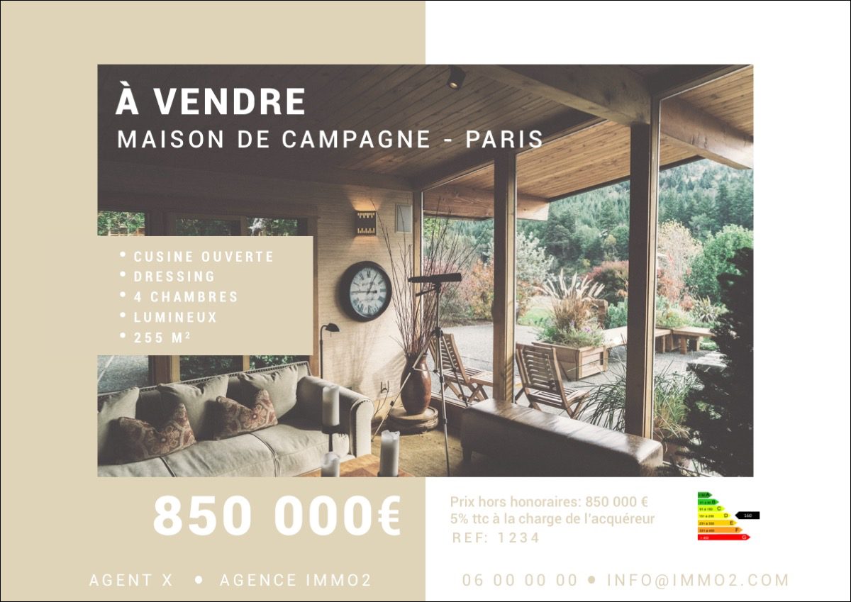 Affiche Vitrine Immobilier Into The Wild1