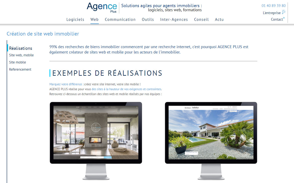 Agenceplus Creation Site Immobilier