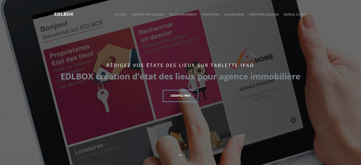 Edlbox Application Etatdeslieux Immobilier Tablette