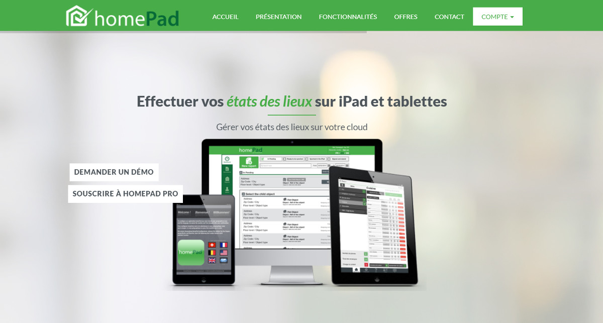 Homepad Etats Des Lieux Immobilier Dematerialises Homepage Illustration