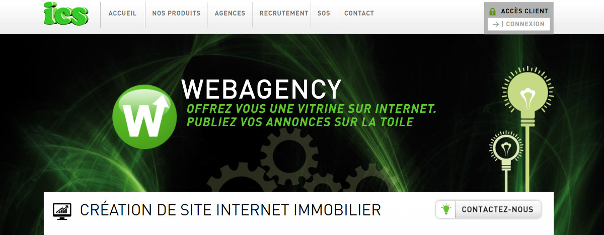 Ics Creation Site Web Immobilier Illustration