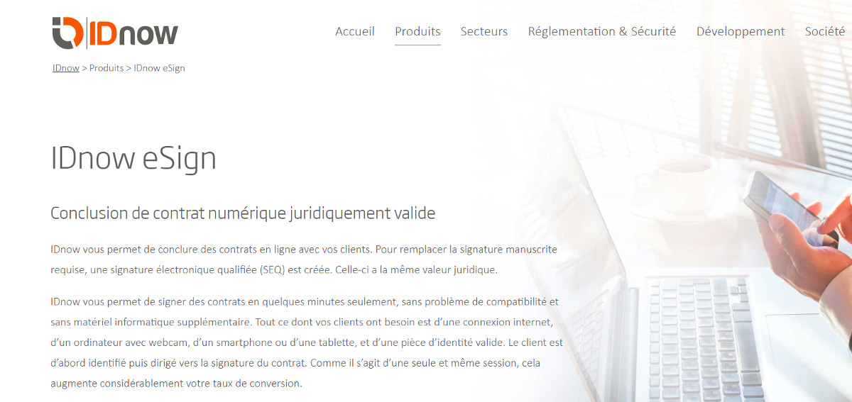 Idnow Esign Signature Numerique Immobilier Annuaire