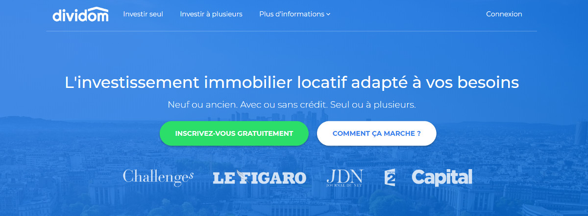 Dividom Crowdfunding Immobilier Homepage