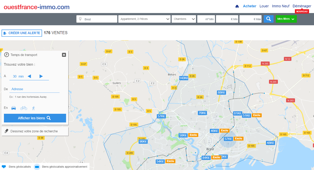 Ouest France Immo Portail Immobilier Optimiser Annonce Geolocalisation