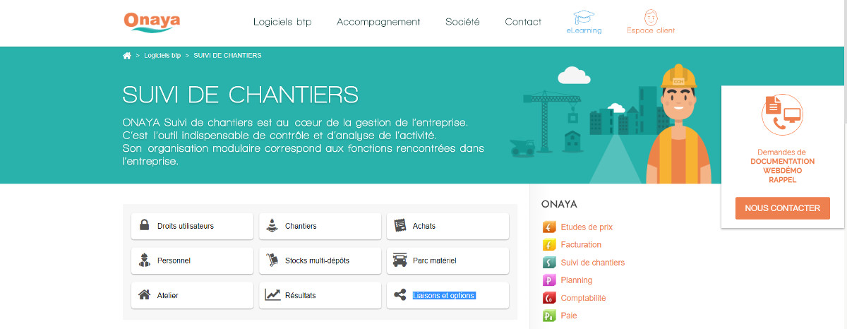 Onaya Gestion Chantiers Promotion Immobilier