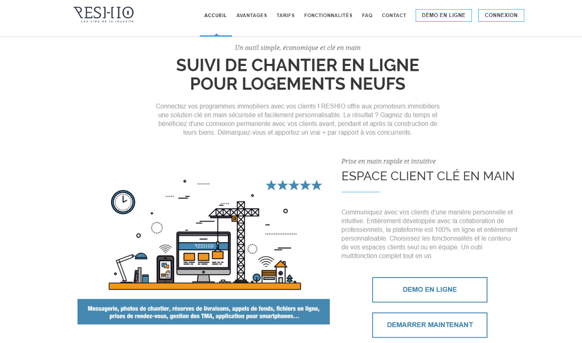 Reshio Immobilier Suivi Chantier