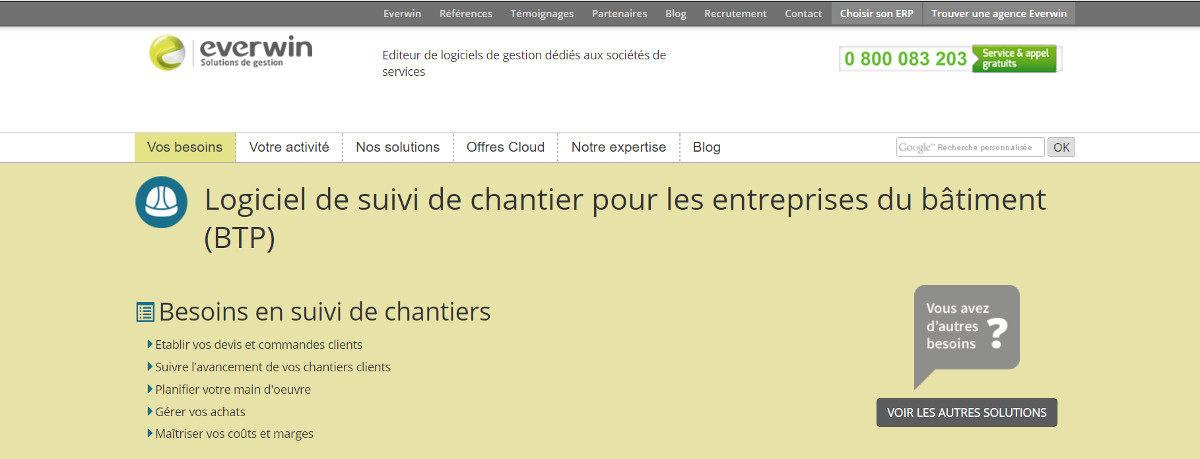 Everwin Gestion Suivi Chantier