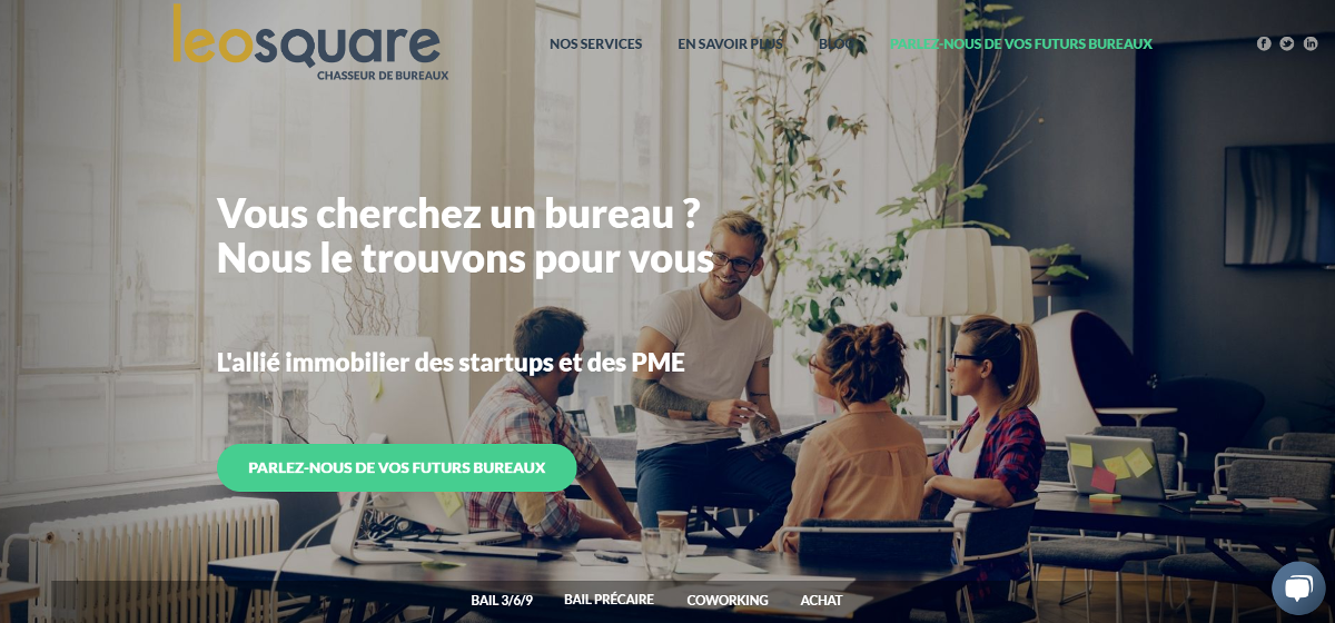 Leosquare Chasseurs Immobilier Bureaux Startup Immobilier