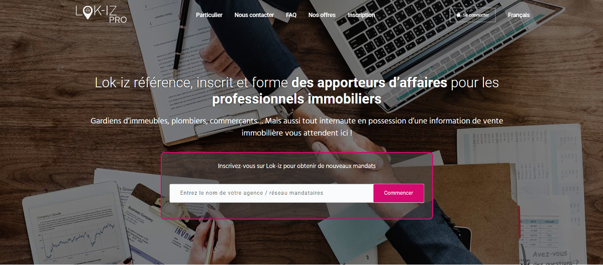 Lok Iz Apporteur Affaires Professionnels Startup Immobilier