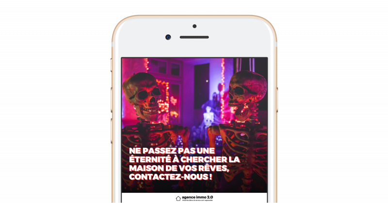 Template Immobilier Reseaux Sociaux Communication Halloween4