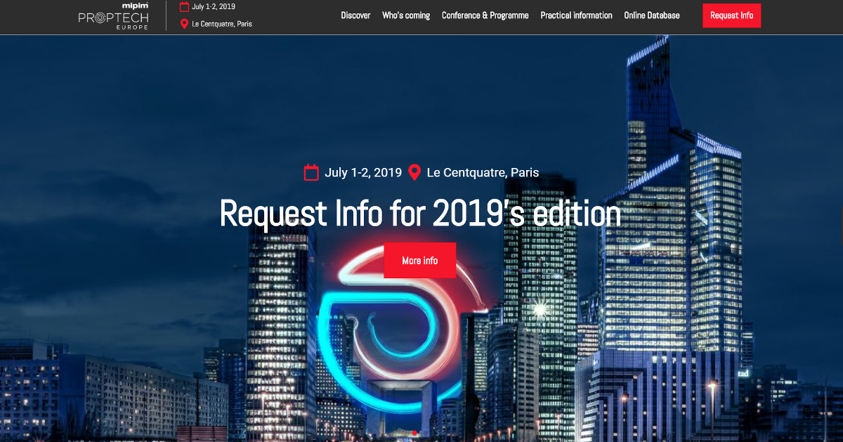 Mipim Proptech Europe 2019 Centquatre Paris Juillet