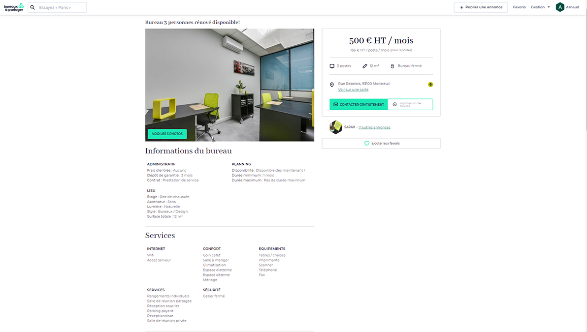 Bureaux A Partager Annonces Portail Immobilier Entreprises