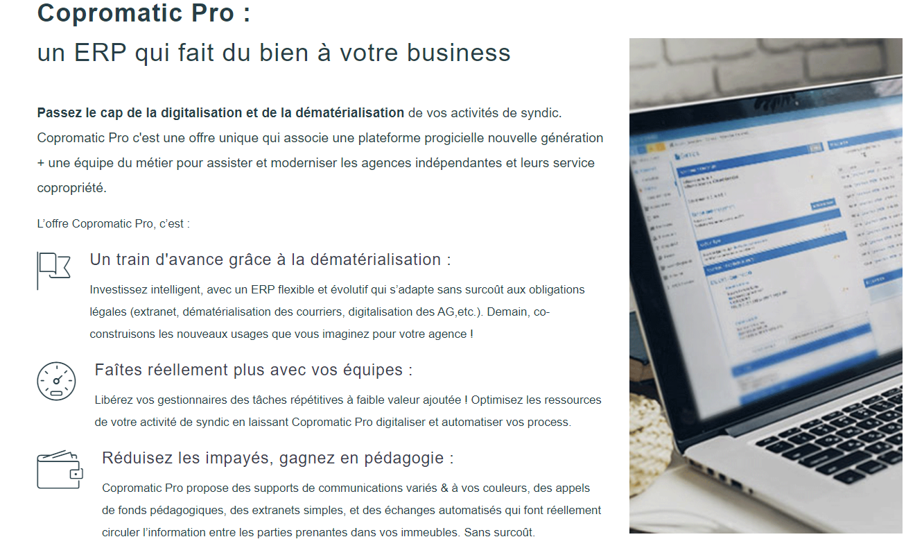 Copromatic Gestion Coproprietes Syndics Logiciel Annuaire Presentation Professionnels Immobilier