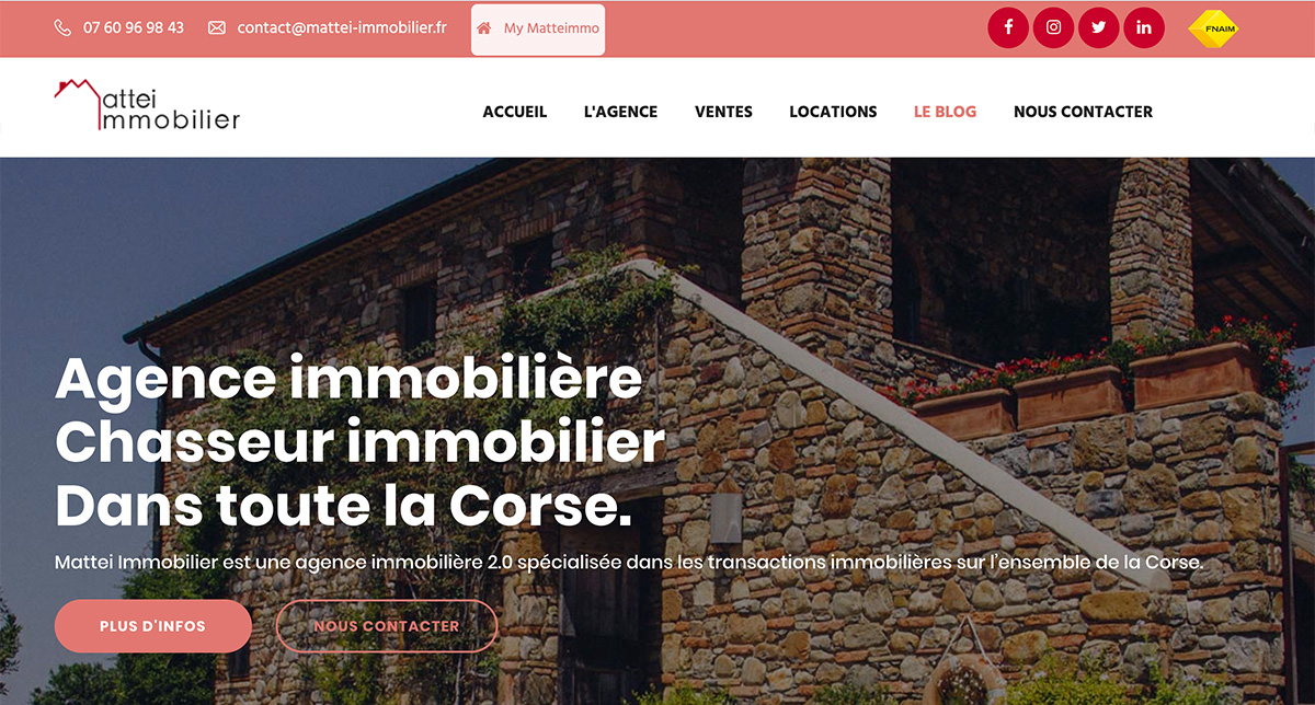 Mattei Immobilier Site Web