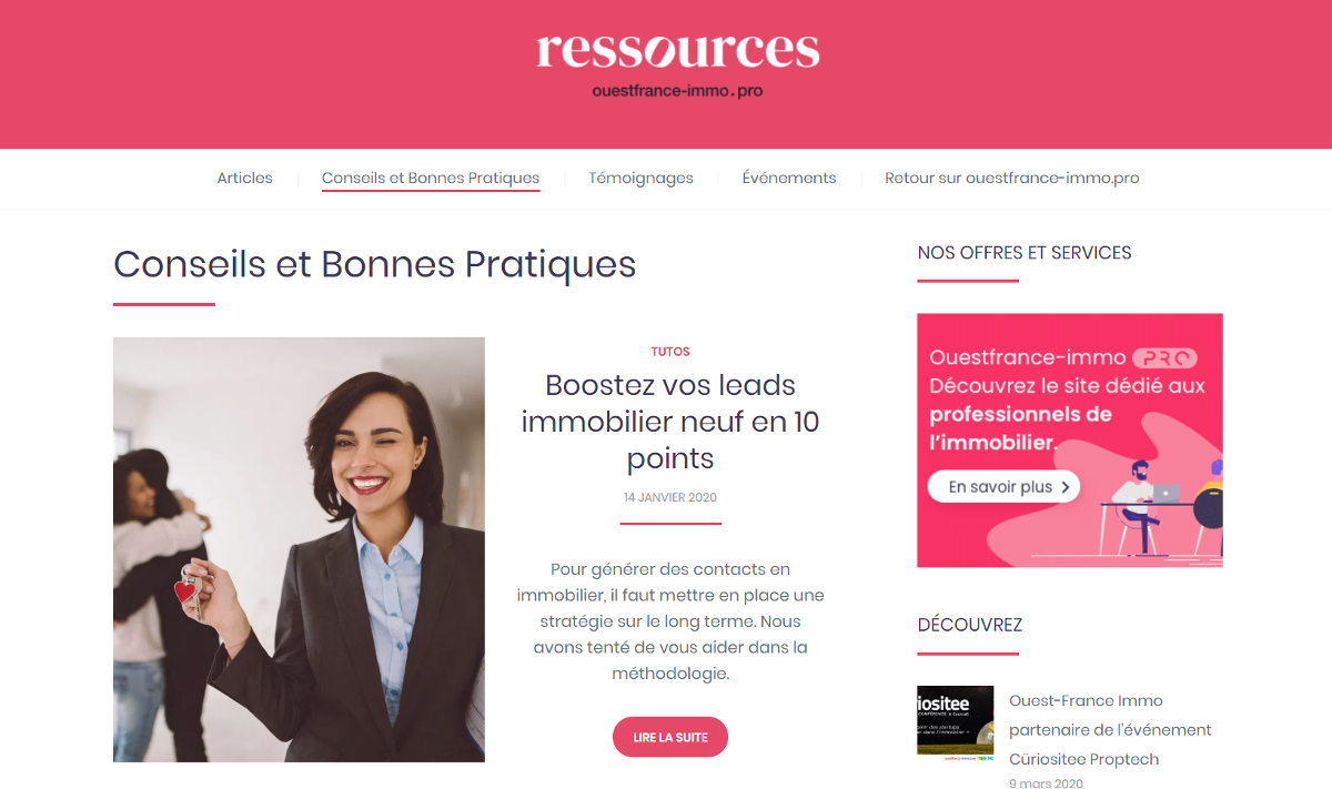 Ouestfranceimmopro Rubrique Ressources Portails Immobilier