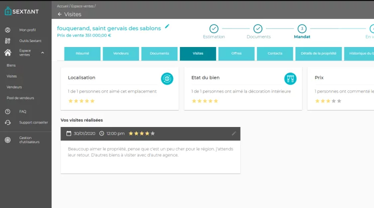 Sextant Espace Vendeur Reseau Immobilier Mandataires