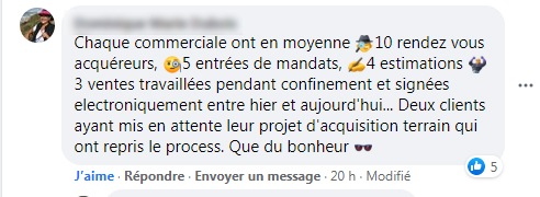 Commentaire Facebook Reprise Activite Immobiliere